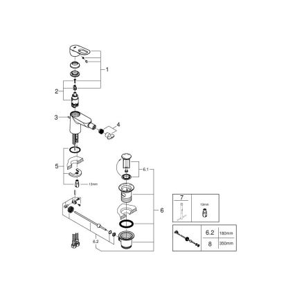 GROHE 23338000 - Bidetová batéria BAULOOP lesklý chróm