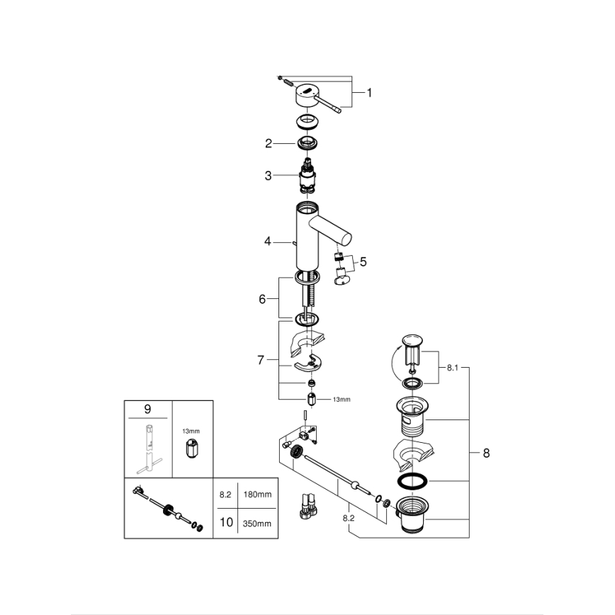 GROHE 23379001 - Umývadlová batéria ESSENCE lesklý chróm