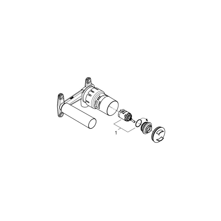 GROHE 23429000 - Pákové podomietkové vestavné teleso DN 15, mosadz