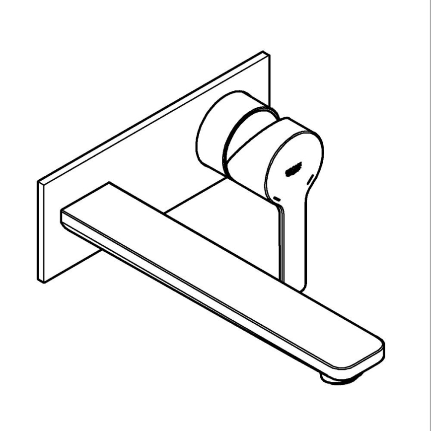 GROHE 23444AL1 - Umývadlová podomietková batéria LINEARE 207 mm grafitová
