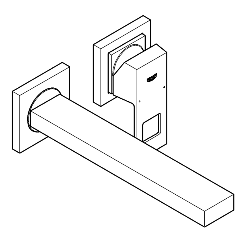 GROHE 23447000 - Umývadlová batéria EUROCUBE 231 mm lesklý chróm