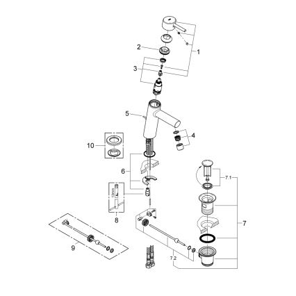 GROHE 23450001 - Umývadlová batéria CONCETTO M lesklý chróm