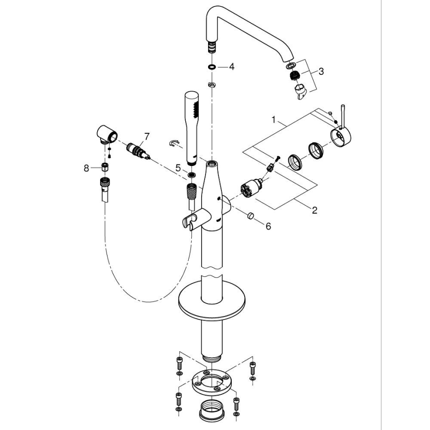 GROHE 23491001 - Vaňová batéria ESSENCE 277 mm lesklý chróm