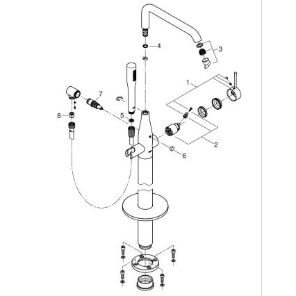 GROHE 23491DC1 - Vaňová batéria ESSENCE 277 mm, nerezové prevedenie
