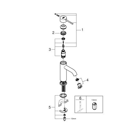 GROHE 23590AL1 - Umývadlová batéria ESSENCE veľkosť S grafit