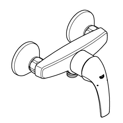 GROHE 23631000 - Sprchová batéria BAUCURVE 150 mm, lesklý chróm