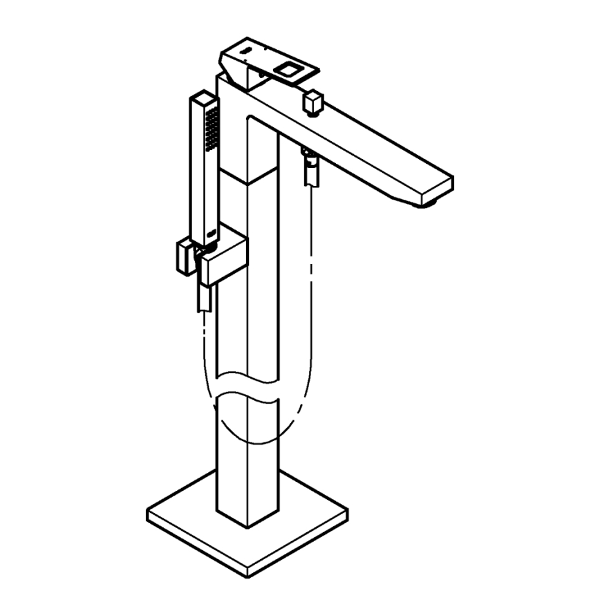 GROHE 23672001 - Vaňová batéria EUROCUBE 298 mm lesklý chróm