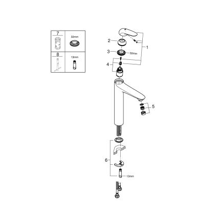 GROHE 23719003 - Umývadlová batéria EUROSTYLE XL lesklý chróm