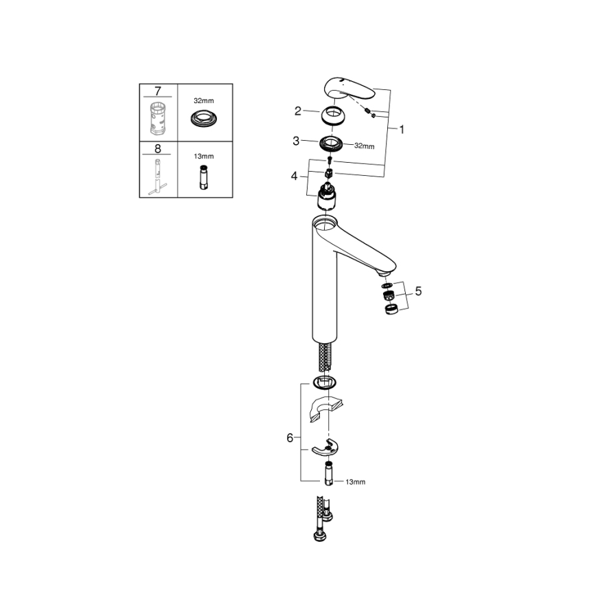 GROHE 23719003 - Umývadlová batéria EUROSTYLE XL lesklý chróm