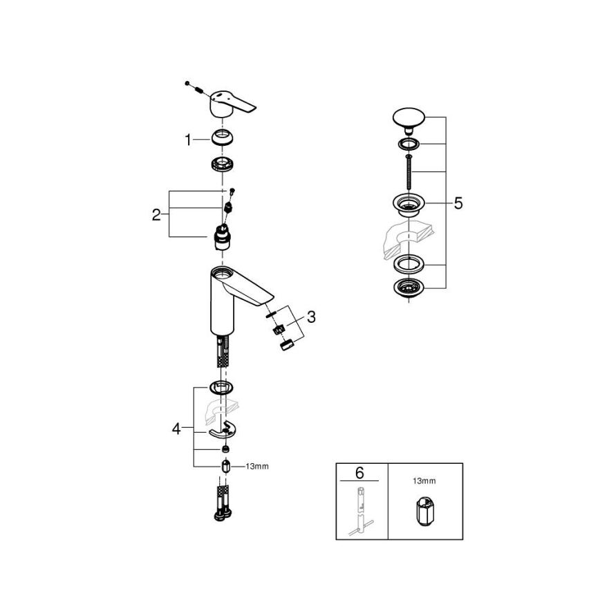 GROHE 23746002 - Umývadlová batéria START veľkosť M lesklý chróm