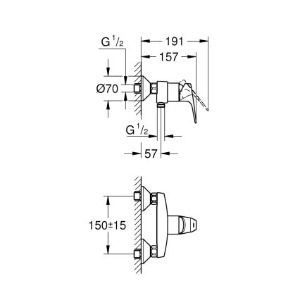 GROHE 23771000 - Sprchová batéria START FLOW lesklý chróm