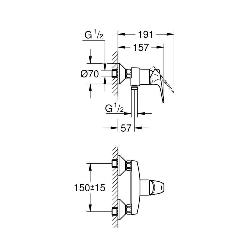GROHE 23771000 - Sprchová batéria START FLOW lesklý chróm