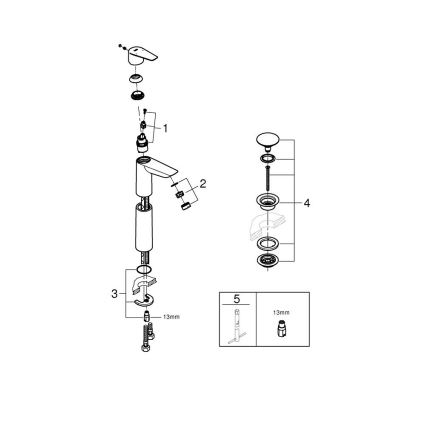 GROHE 23777001 - Umývadlová batéria START EDGE veľkosť XL lesklý chróm
