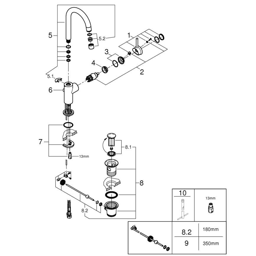 GROHE 23783000 - Umývadlová batéria START CLASSIC 311 mm lesklý chróm