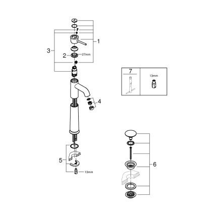 GROHE 23784000 - Umývadlová batéria START CLASSIC 357 mm lesklý chróm