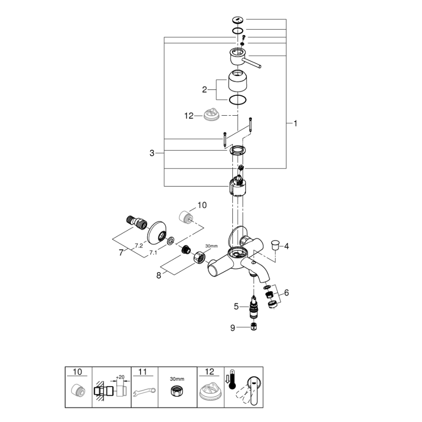 GROHE 23787000 - Vaňová batéria START CLASSIC DN 15 lesklý chróm