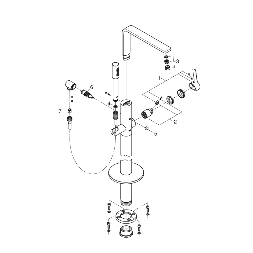 GROHE 23792001 - Vaňová batéria LINEARE 271 mm, lesklý chróm