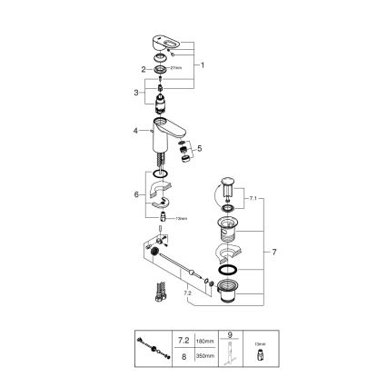 GROHE 23803000 - Umývadlová batéria EUROSMART veľkosť S lesklý chróm
