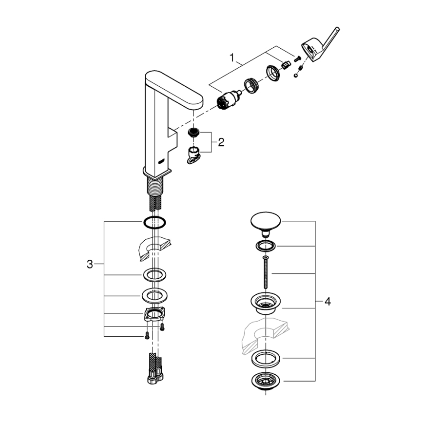 GROHE 23873003 - Umývadlová batéria PLUS veľkosť L lesklý chróm