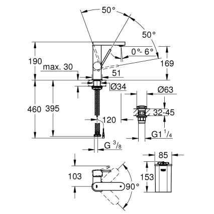 GROHE 23958003 - Batéria PLUS, veľkosť M, lesklý chróm