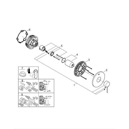 GROHE 24057GN1 - Sprchová batéria ESSENCE v brúsenom zlate