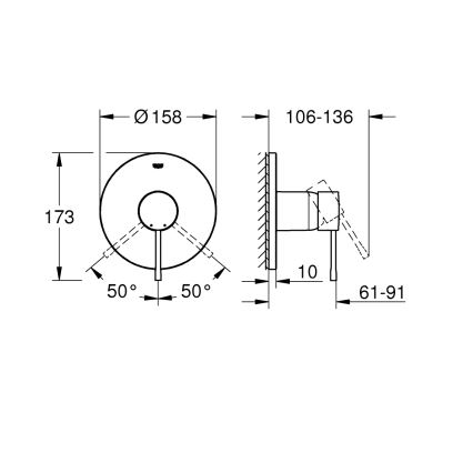 GROHE 24057GN1 - Sprchová batéria ESSENCE v brúsenom zlate