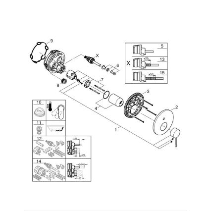 GROHE 24058001 - Batéria ESSENCE lesklý chróm