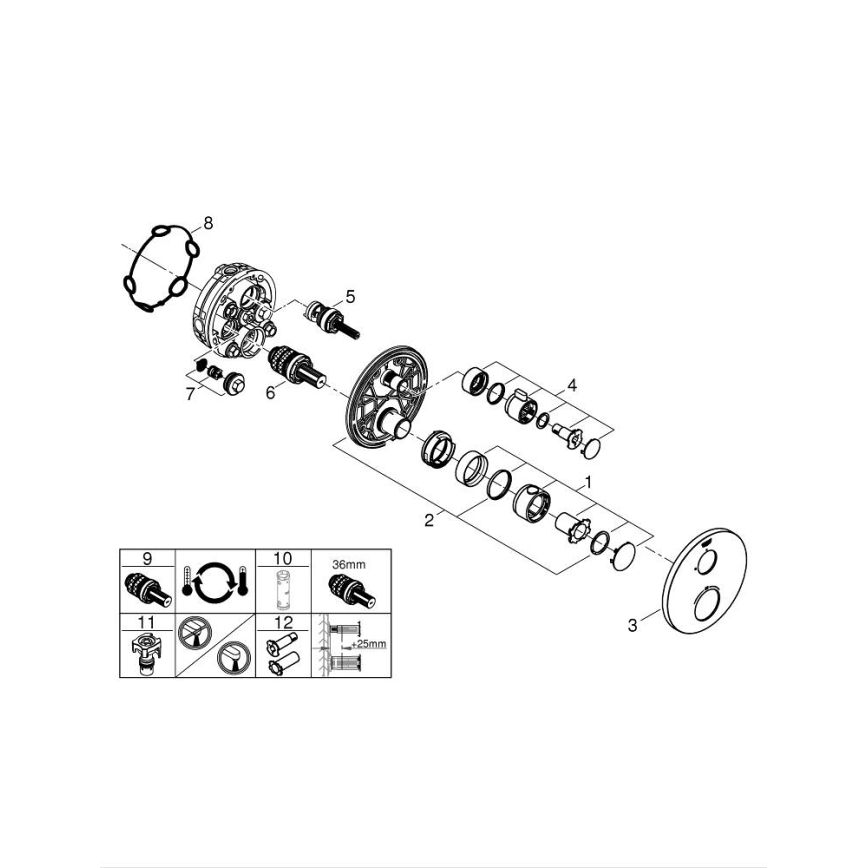 GROHE 24075000 - Termostatická batéria GROHTHERM lesklý chróm