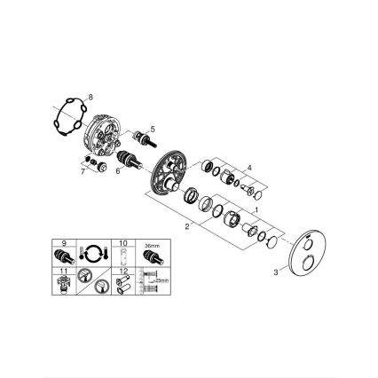 GROHE 24075000 - Termostatická sprchová batéria GROHTHERM lesklý chróm