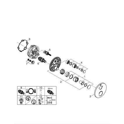 GROHE 24076000 - Termostatická sprchová batéria GROHTHERM lesklý chróm