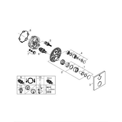 GROHE 24079000 - Termostatická sprchová batéria GROHTHERM lesklý chróm