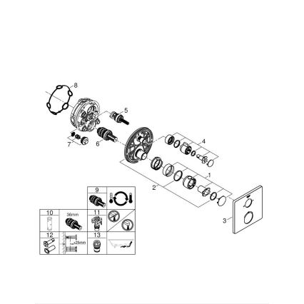 GROHE 24080000 - Termostatická vaňová batéria GROHTHERM lesklý chróm