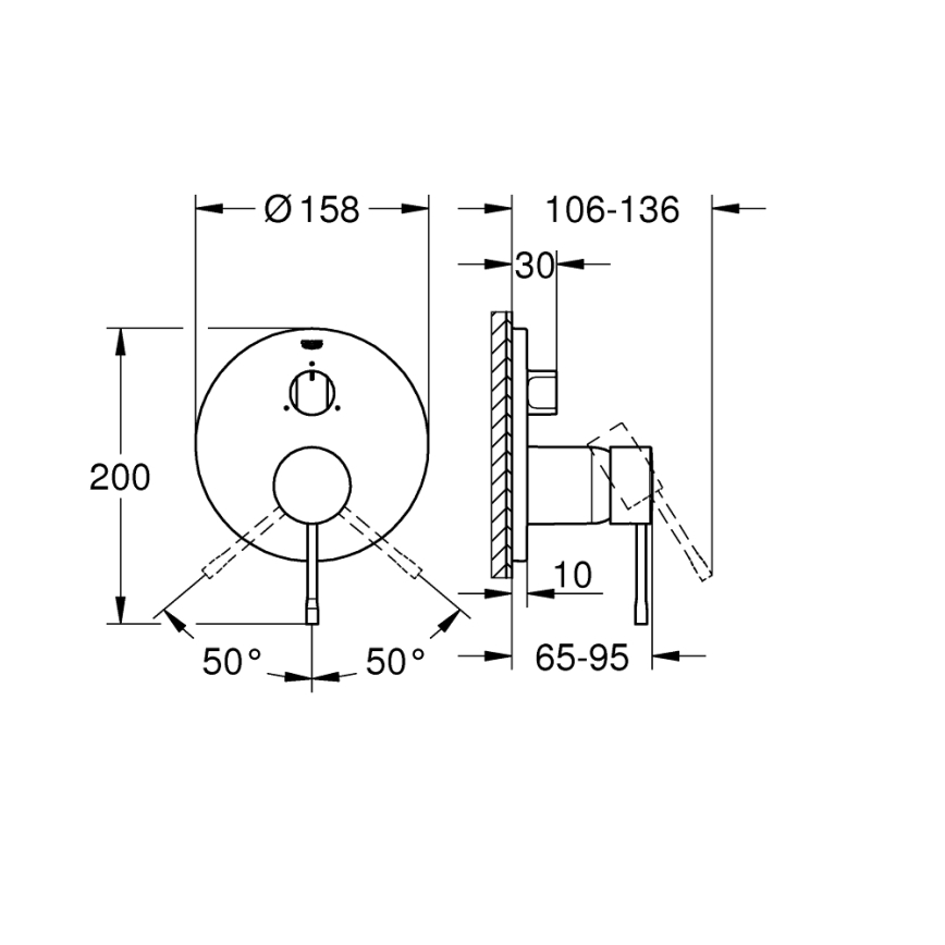 GROHE 24092DC1 - Batéria ESSENCE z nerezovej ocele