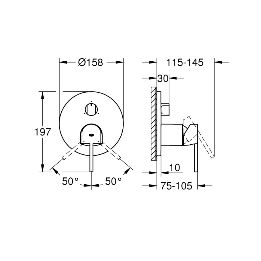GROHE 24093003 - Batéria PLUS lesklý chróm