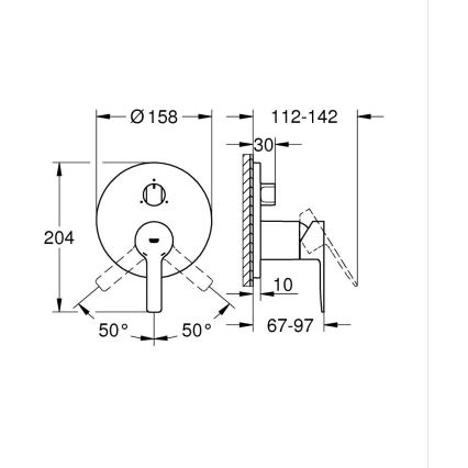 GROHE 24095001 - Batéria LINEARE lesklý chróm