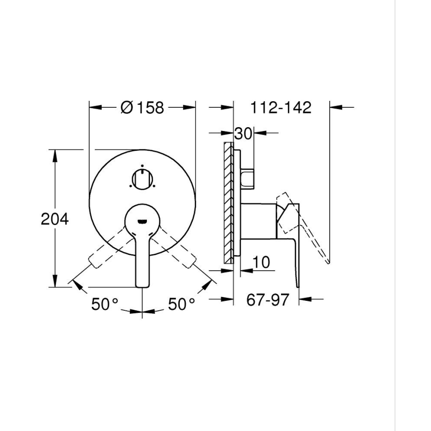 GROHE 24095001 - Batéria LINEARE lesklý chróm