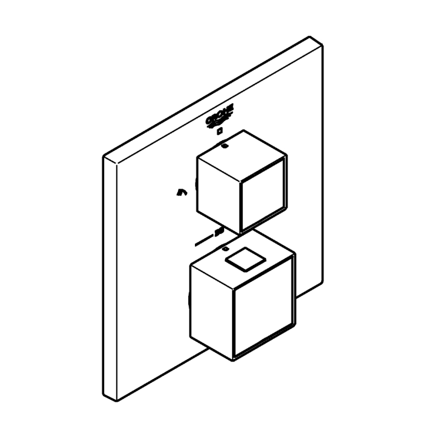 GROHE 24154000 - Termostatická batéria GROHTHERM CUBE lesklý chróm