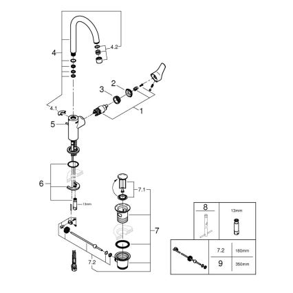 GROHE 24203002 - Umývadlová batéria START veľkosť L lesklý chróm