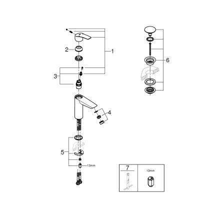 GROHE 24204002 - Umývadlová batéria START veľkosť M lesklý chróm