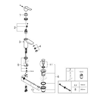 GROHE 24209002 - Umývadlová batéria START DN 15 lesklý chróm