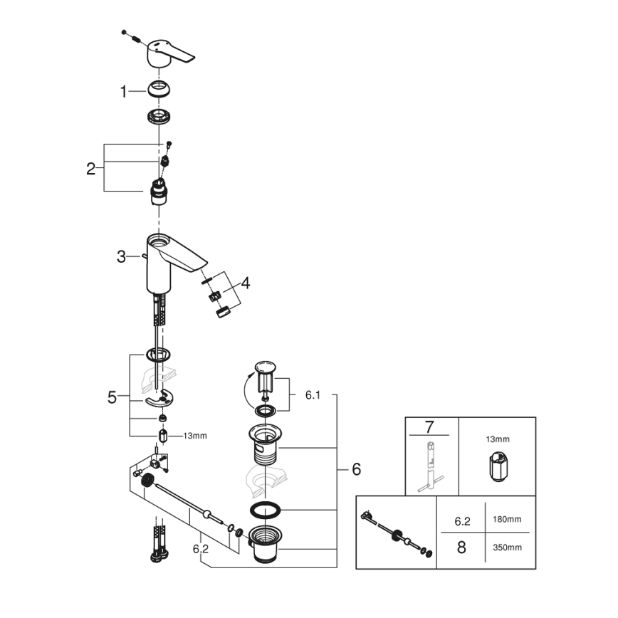 GROHE 24209002 - Umývadlová batéria START DN 15 lesklý chróm