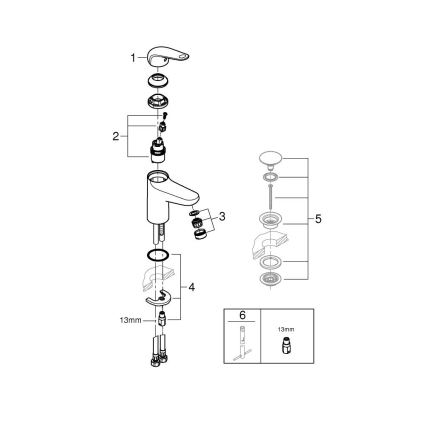 GROHE 24317001 - Umývadlová batéria SWIFT 162 mm lesklý chróm