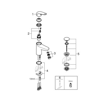GROHE 24318001 - Umývadlová batéria SWIFT 162 mm lesklý chróm