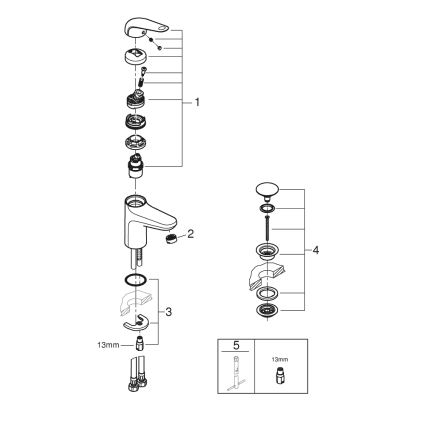 GROHE 24319001 - Umývadlová batéria SWIFT 162 mm lesklý chróm