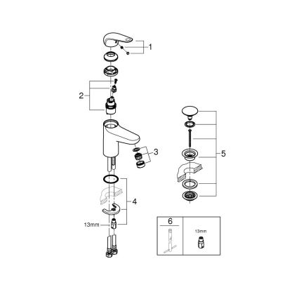 GROHE 24326001 - Umývadlová batéria SWIFT DN 15 veľkosť M lesklý chróm