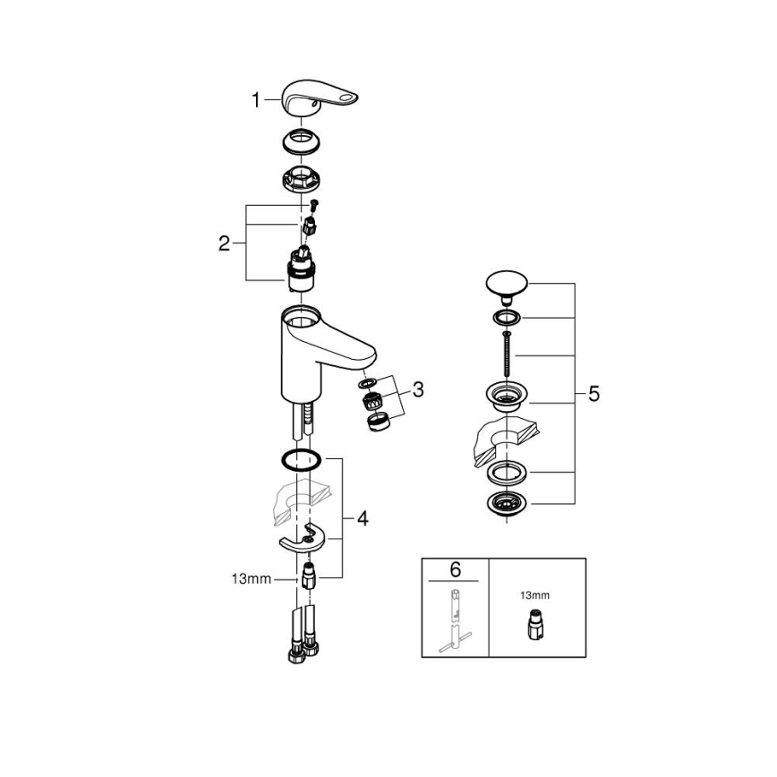 GROHE 24329001 - Umývadlová batéria SWIFT DN 15 lesklý chróm