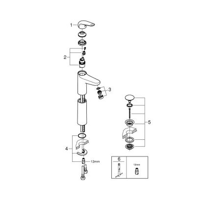GROHE 24331001 - Umývadlová batéria SWIFT 319 mm lesklý chróm