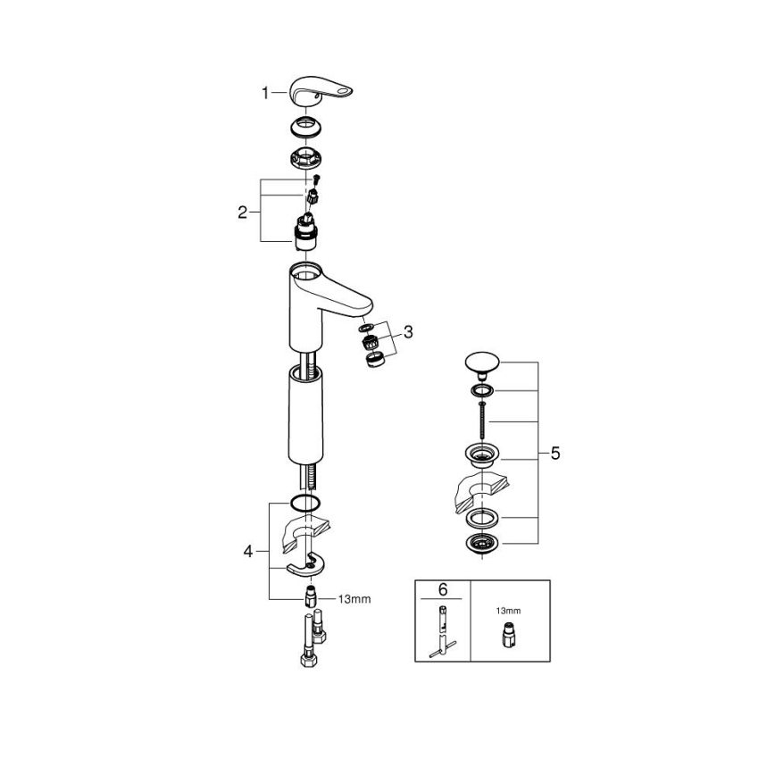 GROHE 24331001 - Umývadlová batéria SWIFT 319 mm lesklý chróm