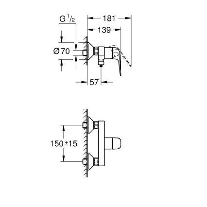 GROHE 24333001 - Sprchová batéria SWIFT DN 15 lesklý chróm
