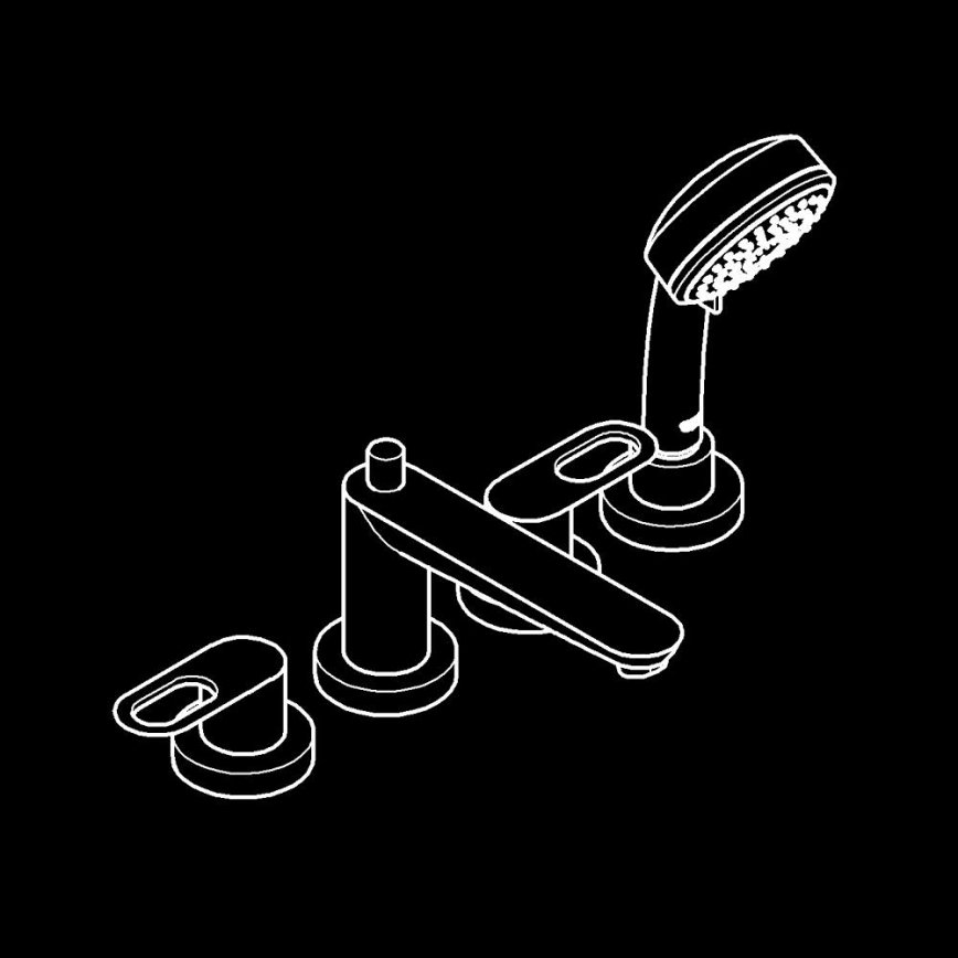 GROHE 2511900A - Vaňová batéria BAULOOP DN 20 lesklý chróm